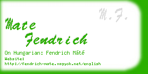 mate fendrich business card