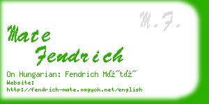 mate fendrich business card